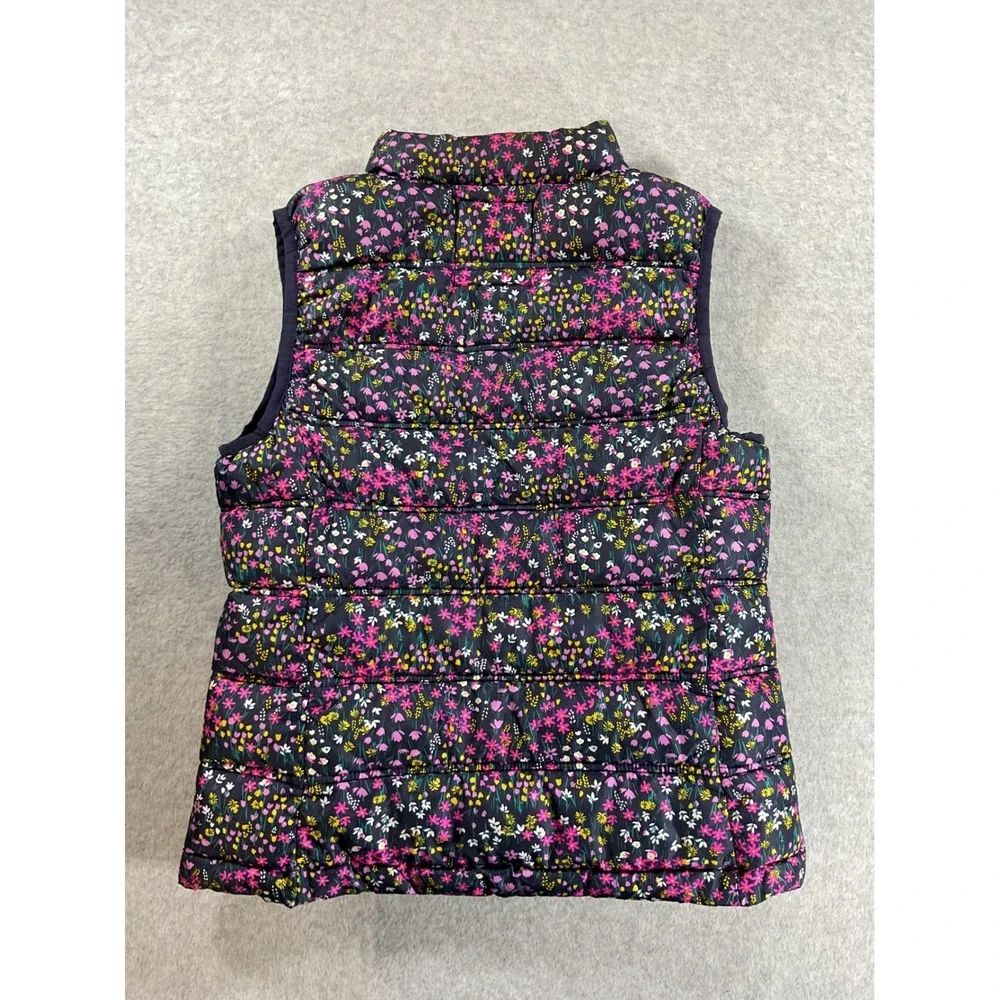 Gap Kids ColdControl Puffer Vest XXL 14-16 Navy Pink Floral Quilted Vest 2239